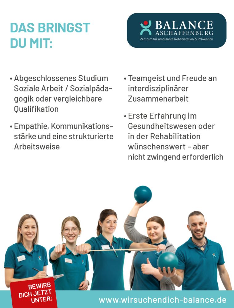 Mitarbeiter/in im Sozialdienst (m/w/d) bei Balance Aschaffenburg