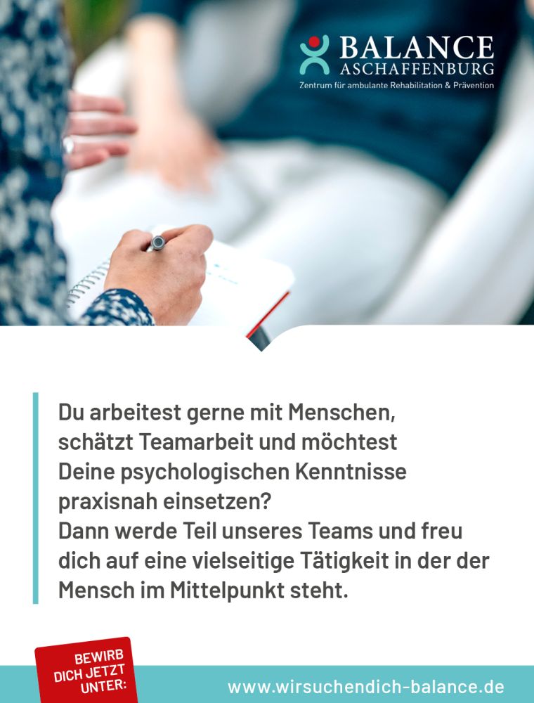 Psychologe (m/w/d) bei Balance Aschaffenburg