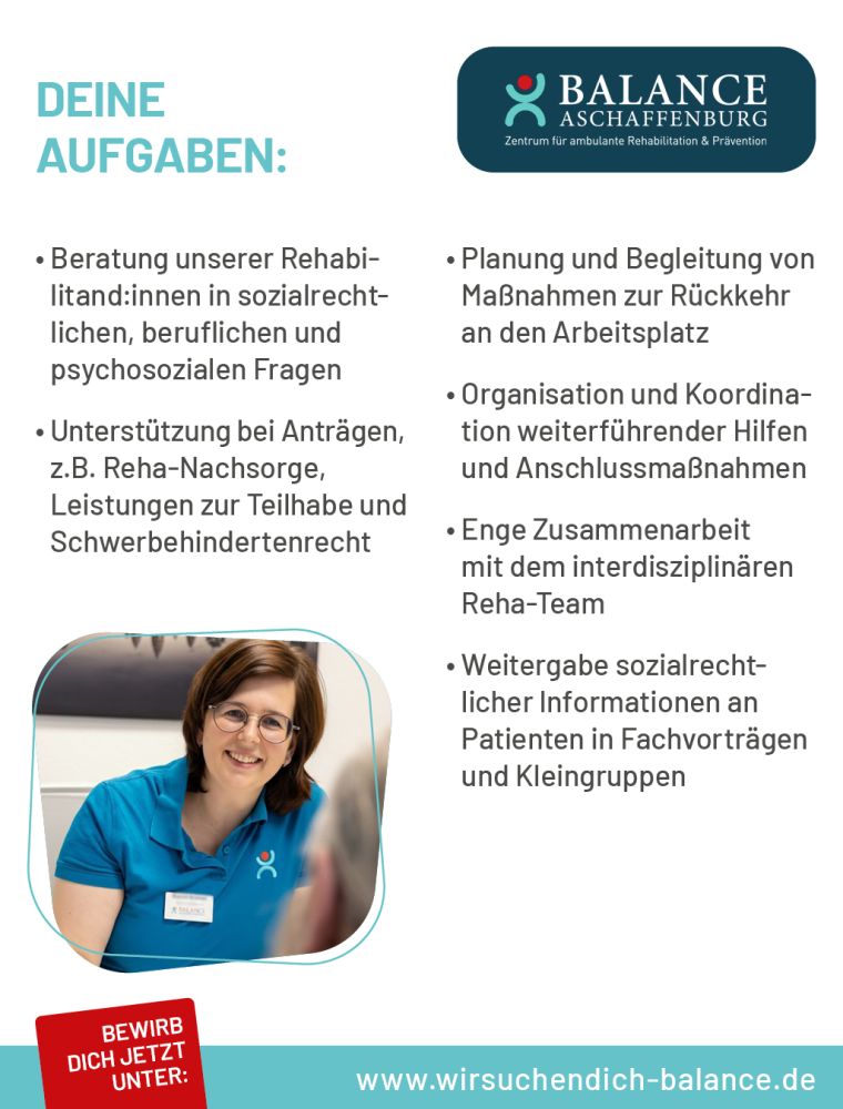 Mitarbeiter/in im Sozialdienst (m/w/d) bei Balance Aschaffenburg