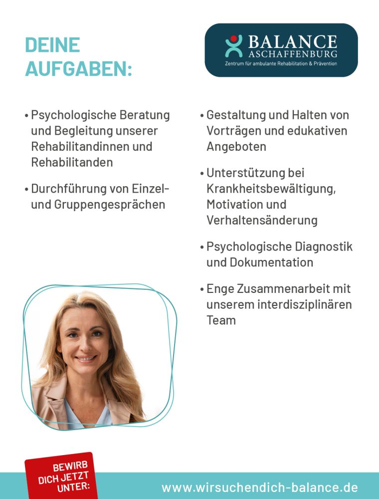 Psychologe (m/w/d) bei Balance Aschaffenburg