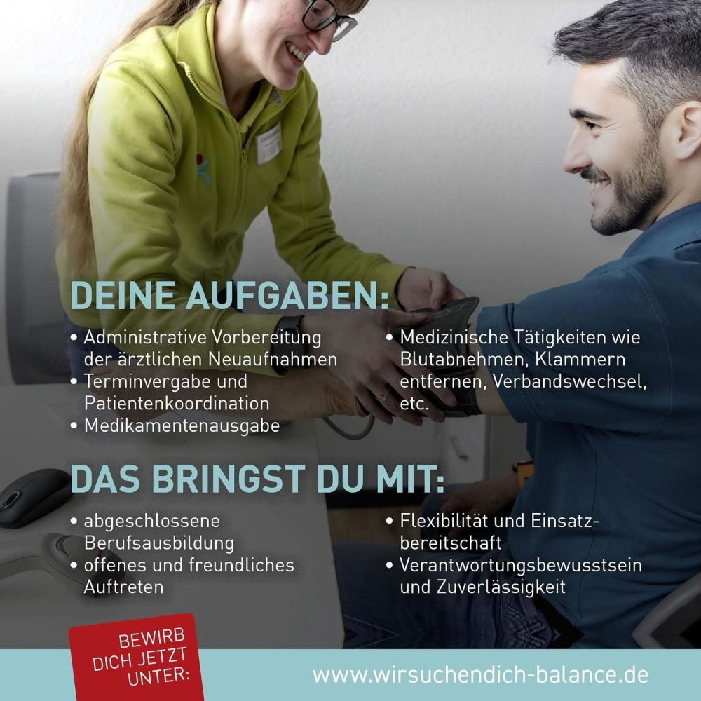 MFA Medizinische Fachangestellte Job Stelle Karriere bei Balance Aschaffenburg GmbH