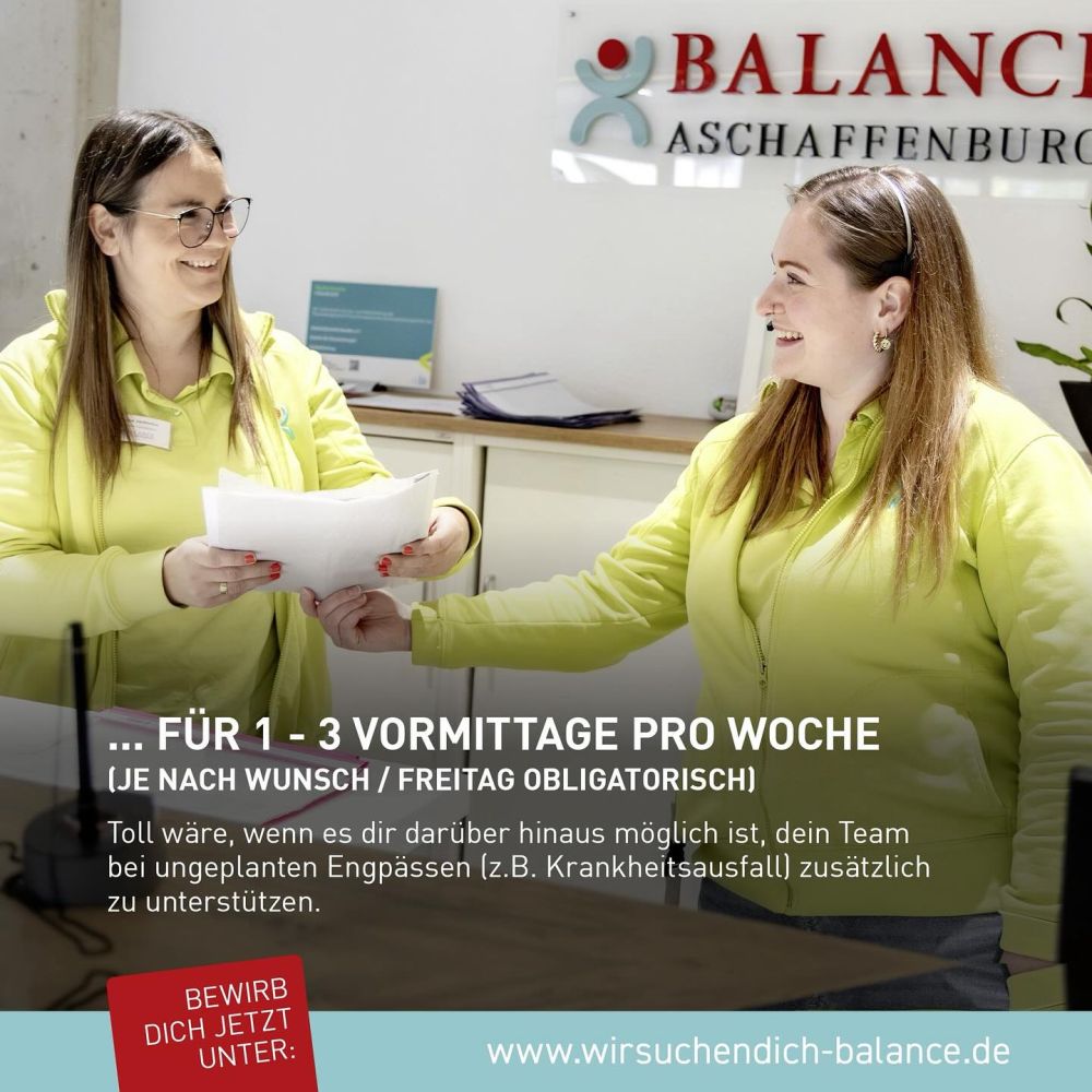 MFA Medizinische Fachangestellte Job Stelle Karriere bei Balance Aschaffenburg GmbH